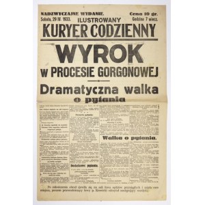 Wydanie nadzwyczajne IKC. 29 IV 1933. Wyrok na Gorgonową.