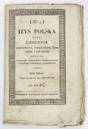 IZYS Polska. R. 1827/28, nr 7, t. 2, cz. 3.