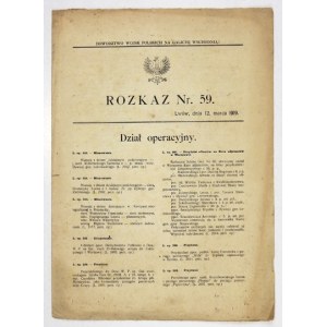 ROZKAZ No. 59: 12 March 1919, with a sapper's glossary.