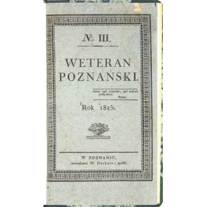 WETERAN Poznański. Nr 3: III 1825.