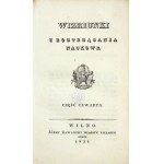 WIZERUNKI i Roztrząsania Naukowe. Cz. 4: 1834.