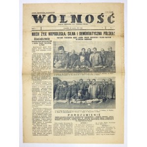 WOLNOŚĆ. Frontzeitung für die Menschen in Polen. R. 1, Nr. 1: 24. August 1944.
