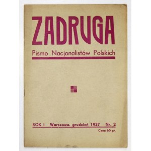ZADRUGA. R. 1, nr 2: XII 1937.