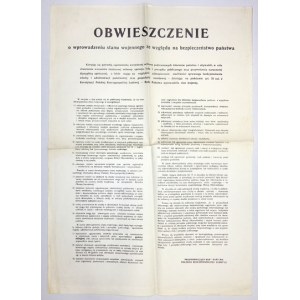 OBLIGATION to impose martial law for reasons of national security [...]. [Warsaw, December 13, 1981]. [...