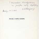 BREGMAN A. - Polen und das neue Europa. 1963. Widmung des Autors an W. Wasiutyński.