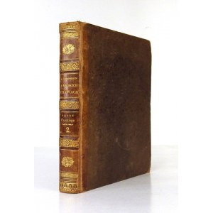 CZACKI T. - On the Lithuanian and Polish laws. 1801. vol. 2 in an elegant half leather binding.