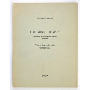 KIRKOR Stanisław - Die litauischen Kirchengemeinden. Materialien für die Monographie der Grenzlandfamilie. Wyd Wyd....