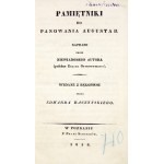 OTWINOWSKI E. – Pamiętniki do panowania Augusta II. 1838.