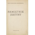 [No. 9]: DAWIDSOHN-DRAENGEROWA Gusta - Justyna's diary. Cracow 1946. provincial Jewish Historical Commission. 8,...