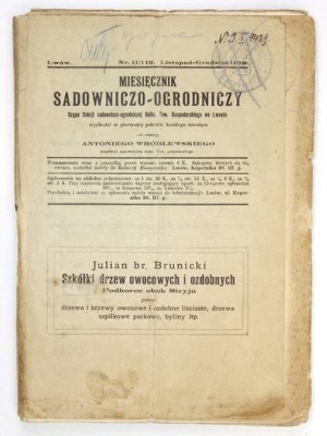 MIESIĘCZNIK Sadowniczo-Ogrodniczy. R. 2, , zesz. 1-12: I-XII 1918.
