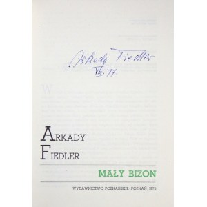 FIEDLER A. - Kleiner Bison. 1975. Unterschrift des Autors.