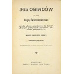 ĆWIERCZAKIEWICZOWA L. – 365 obiadów. 1923.