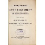 [BIBEL]. Die vier Evangelien von St. Beliebte Ausgabe für die Gläubigen mit Text von Pfr. J. Wujek und Kommentar von Pfr. Allioli [...]....