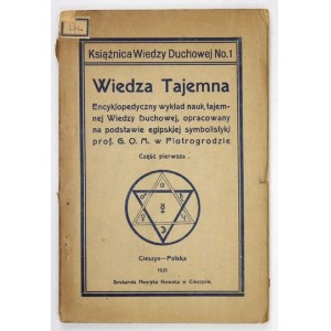 [GOMULICKI Marian] - Tajemna wiedza duchowa. Encyklopedyczny wykład nauk tajemnej wiedzy duchowej opracowany na podstawi...