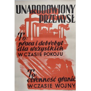 UNARODOWIONY PRZEMYSŁ To: praca i dobrobyt dla wszystkich W CZASIE POKOJU, To: obronność granic W CZASIE WOJNY