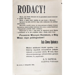 RODACY! Pomóżcie Waszym Rodakom, a Bóg Wasz czyn pobłogosławi! Rada Główna Opiekuńcza