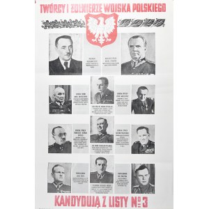 TWÓRCY I ŻOŁNIERZE WOJSKA POLSKIEGO KANDYDUJĄ Z LISTY NR 3.