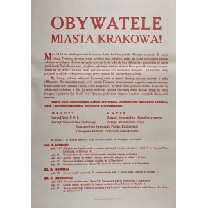 OBYWATELE MIASTA KRAKOWA! Mija 28 lat od chwili powstania Czerwonej Armii.