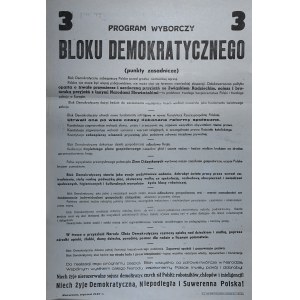 3 PROGRAM WYBORCZY BLOKU DEMOKRATYCZNEGO (punkty zasadnicze)