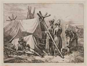 Johann Adam Klein (1792 - 1875), Scena z wojen napoleońskich, 1818