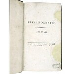 ŚNIADECKI Jan - Pisma rozmaite, [t. 2, t. 3, t. 4], Wilno 1818-1822