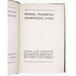 WYSPIAŃSKI Stanisław - Zbiór 21 wydawnictw [w tym 10 pierwodruków] Stanisława Wyspiańskiego z księgozbioru prof. Kazimierza Nitscha