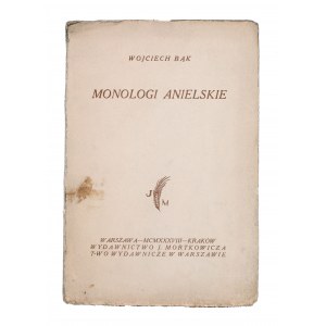 BĄK Wojciech - Monologi anielskie. 1937