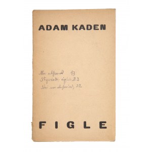KADEN Adam – Figle. 1931 [dedykacja autora]