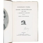 MICKIEWICZ Adam - Pisma z Archiwum Filomatów, opr. Józef Kallenbach, Kraków 1910