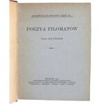 POEZYA FILOMATÓW - wydał Jan CZUBEK Jan, Kraków, 1922 [2 tomy]