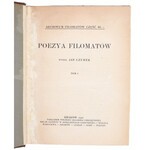 POEZYA FILOMATÓW - wydał Jan CZUBEK Jan, Kraków, 1922 [2 tomy]