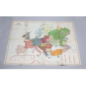 [EUROPA] Mapa etnograficzna Europy. 1922. Opracował E. Maliszewski