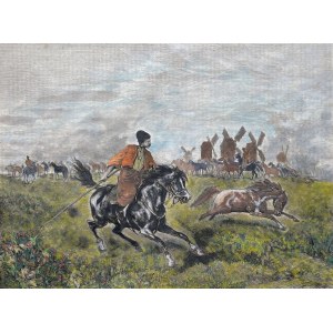 Julius KOSSAK, HORSE CHECKING.