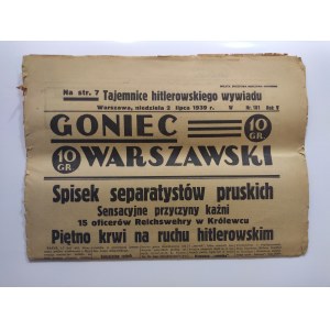Goniec Warszawski 2 Lipiec 1939 r.