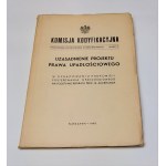 Uzasadnienie projektu prawa upadłościowego, Warszawa 1935 r.