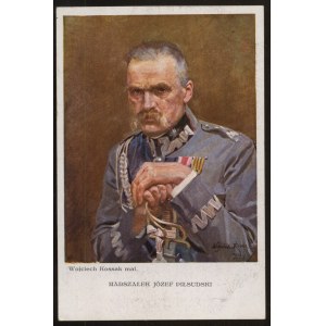 Józef Piłsudski wg obrazu Wojciecha Kossaka.