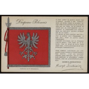 Drapeau Polonais (Flaga Polska) z orłem.