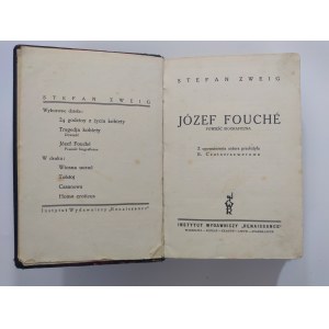 Zweig, Józef Fouche: Powieść biograficzna, 1937 r.