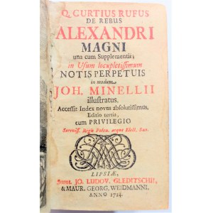 Curtius, De rebus Alexandri Magni, 1714 r.