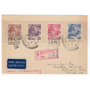 Reklamowa karta pocztowa poczty lotniczej Zakopane -Ostrowiec Świętokrzyski 11.02.1932 r..