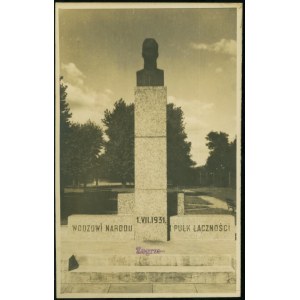 Zegrze Pomnik Wodzowi Narodu I Pułk Łączności, fotografia, 1931