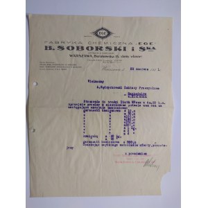 Pismo z firmy B.Soborski i s-ka do A Wędrychowskiego w Suchedniowie.