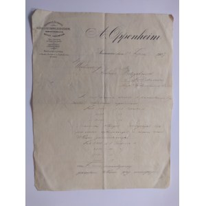 Pismo do P. Wędrychowskiego z Suchedniowa z firmy A. Oppenheim
