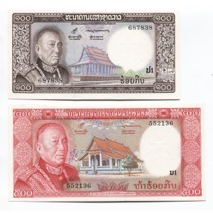 Lao 100 & 500 Kip 1974