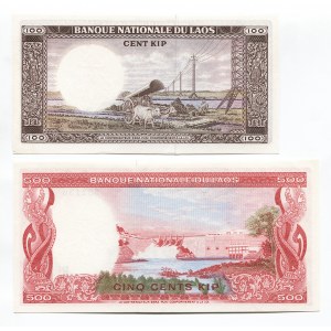Lao 100 & 500 Kip 1974