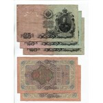Russia Lot of 7 Banknotes Konshin 1905 - 1909