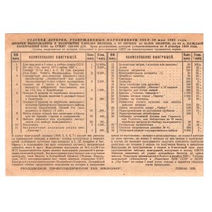 Russia Jewish Lottery Ticket 50 Kopeks 1929 2nd Issue