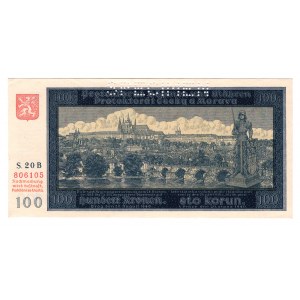 Bohemia & Moravia 100 Korun 1940 1st Issue Specimen