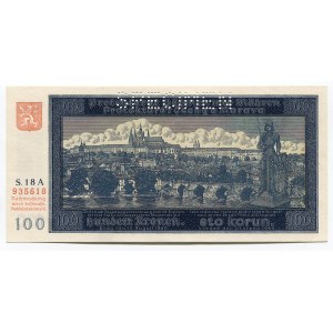 Bohemia & Moravia 100 Korun 1940 Specimen