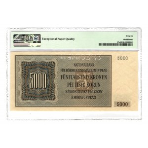 Bohemia & Moravia 5000 Korun 1944 Specimen PMG 66 EPQ